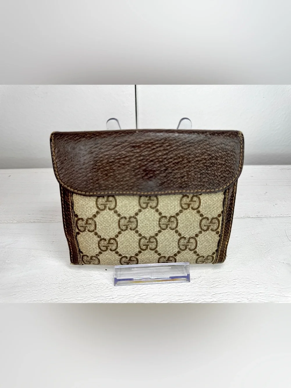 Gucci Vintage GG Supreme French Wallet / Compact Bifold Wallet Made in Italy - Picture 5 of 13